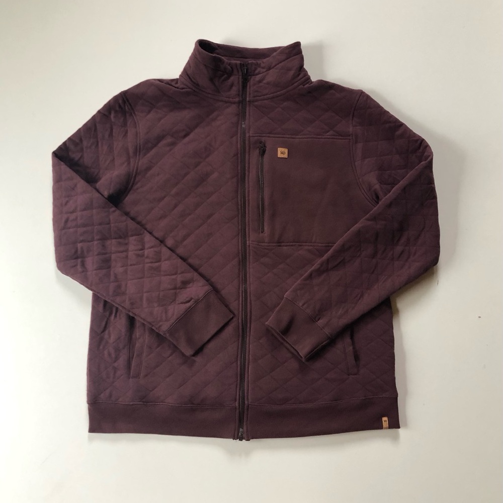 Tentree quilted full zip sweater